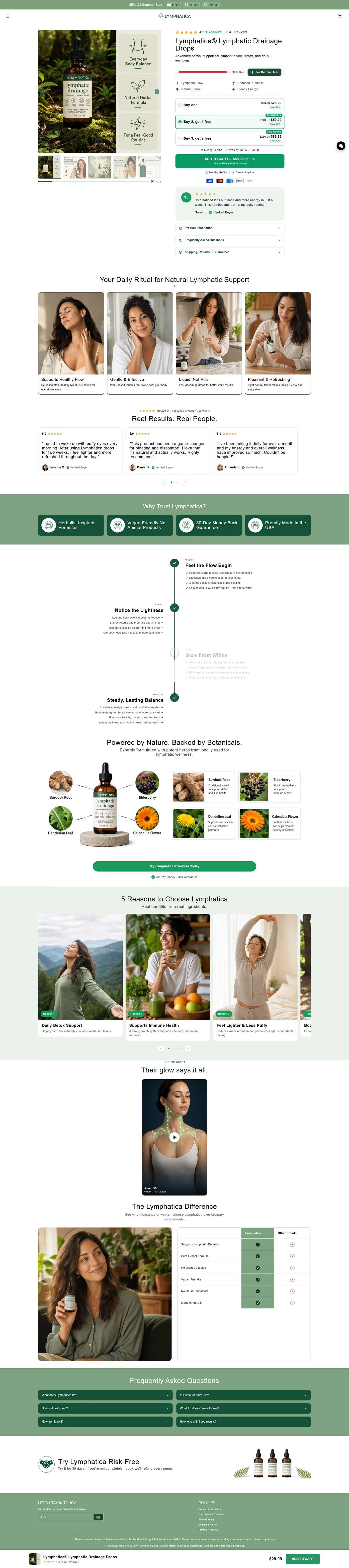 Product page after redesign